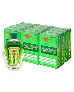 Eagle Brand Green Medicated Oil 12 x 24ml (Buy 2 get 6 roll on 8ml)