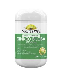 Natures Way Ginkgo Biloba 2000mg 100 Plus 20 Tablets